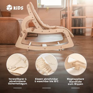 Cuna 3 en 1 para bebés, silla reclinable, mecedora ajustable y columpio personalizable para uso doméstico - Product Image 3