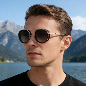 Gafas de Sol Retro Ovaladas Estilo Europeo Americano, Unisex, Marco Negro, Metal y Plástico, Protección UV400 Clase 2, Modelo 2A405 - Product Image 2