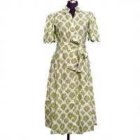 Robe Midi Décontractée 100% Coton pour Filles, Femmes et Dames, Confortable, Moderne, à Boutons, Imprimé Floral, Respirante, Idéale pour la Plage et les Fêtes, Modèle Designer