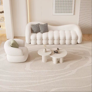Divano in Tessuto Francese dal Design Minimalista, Lussuoso con Spugna ad Alta Resilienza, Set di Arredamento Moderno per Soggiorno - Product Image 6