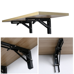 Support mural en acier inoxydable Étagère pliante triangulaire pour banc de table Supports de qualité supérieure - Product Image 5