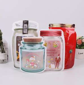 Gran oferta, bolsa de plástico con cremallera autoportante con logotipo personalizado reutilizable para alimentos, especias, dulces, pan y galletas, embalaje para almacenamiento - Product Image 5