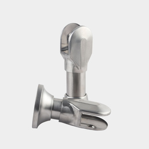 Support à grande tête en acier inoxydable pour cloison de toilettes, accessoire de quincaillerie, installation facile, design industriel - Product Image 1