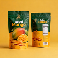 Sachets en plastique personnalisés avec logo pour snacks, mangues séchées, fruits secs, emballages alimentaires secs – Vente en gros