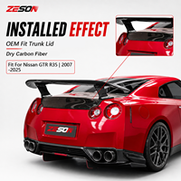 Coffre arrière en fibre de carbone sèche style OEM pour Nissan GT-R R35 2007-2025