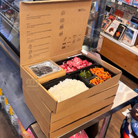 Boîte à Déjeuner et Grill Coréen BBQ Bento Portable à Emporter – Ensemble Personnalisé pour Barbecue Extérieur, Réchaud à Charbon pour Pique-niques à la Plage et Boîte à Bento en Papier