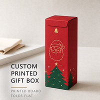 Boîte d'expédition en carton ondulé personnalisée OEM pour Noël avec couvercle à rabat, languettes intégrées et emballage plat pour l'expédition de cadeaux festifs