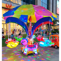 Manège miniature pour enfants avec mouvement ascendant et descendant, idéal pour les centres de divertissement familial et les vendeurs de rue