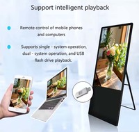 Pantalla Digital LCD de Señalización Digital Portátil para Interiores de 32-65 Pulgadas, 2K/4K, Personalizable, con Android, para Publicidad en Centros Comerciales, con SDK