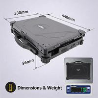 AICSHTER AIC-K173-FK Portátil Robusto de 17.3 Pulgadas para Estación Terrestre de UAV, I7-11390H, GPU de 4GB, IP65 Resistente al Agua y al Polvo, Nuevo, UE