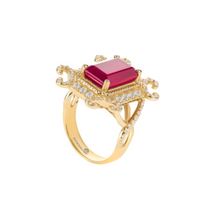 Bedems Đồ Trang Sức Bán Buôn Hợp Thời Trang Vòng Cánh Của May Mắn <span class=keywords><strong>Ruby</strong></span> Vòng Trong 18K Ý Vàng Đồ Trang Sức Mỹ Cho Phụ Nữ - Product Image 1