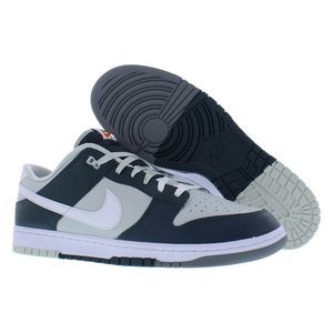 Nike Dunk ต่ำย้อนยุคพรีเมี่ยมของผู้ชายรองเท้าฟิตเนสรองเท้าเดินในป่าลึก/สีขาว/สีเงินอ่อน-100% ของแท้ - Product Image 5