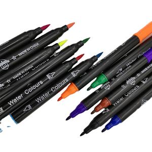 Marqueurs d'art à pointe souple, stylo aquarelle à pointe fine, ensemble de stylos pinceaux à double pointe personnalisés, couleurs personnalisées, fournitures scolaires - Product Image 1