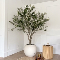 Arbre d'olivier artificiel en soie avec pot pour décoration intérieure dans les centres commerciaux, les hôtels et les projets d'aménagement paysager