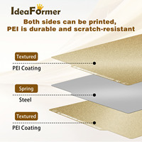 Plaque en acier pour lit chauffant Ideaformer flexible avec revêtement PEI double face 258x258mm, accessoires pour imprimante 3D Bambu Lab X1/P1 Series/A1, 216g