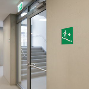 Emergency stairs <b>top</b> right <b>PVC</b> 150x150mm - Product Image 3
