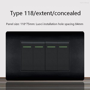 Brazilian Modern Touch Panel 10A Durable PC Wall Switch <b>Socket</b> Round Edge Lamp Electric Wall Switch Plate Cover - Product Image 6