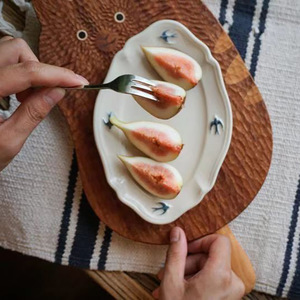 Planche à découper en bois massif en forme de chat, pour servir le petit-déjeuner, assiette en bois avec poignée, forme irrégulière, pour usage domestique - Product Image 3