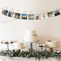 Tailai mariée à être juste marié toile de jute bannière fête de mariage toile de fond photographie accessoires mariage en bois Art artisanat lettre avec Clip