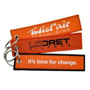 Porte-clés en tissu personnalisé avec logo tissé, sublimation, broderie d'anime, porte-clés de moto - Product Image 2