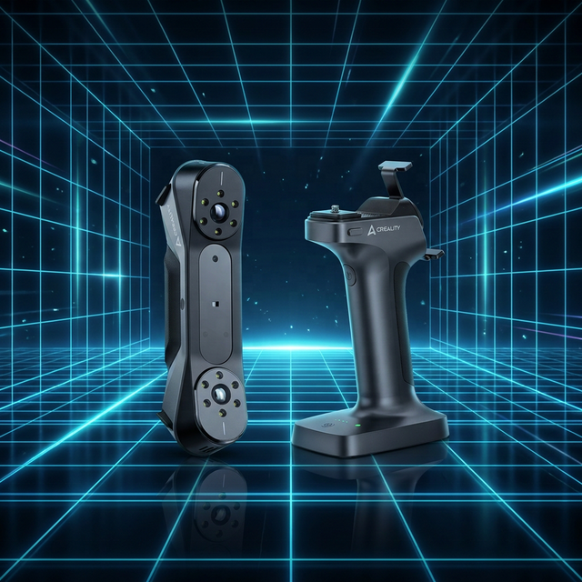 Cre Ality Raptor SE 3D Scanner +Wireless Control Handle New Structured Light Cross/Laser Lines Proficient