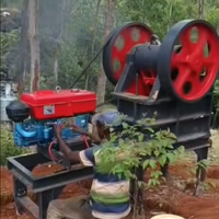 Concasseur à mâchoires efficace PE250x400 haute capacité pour l'extraction de dolomite, avec porte régulée de 20-50 mm et entraînement de 15 kW