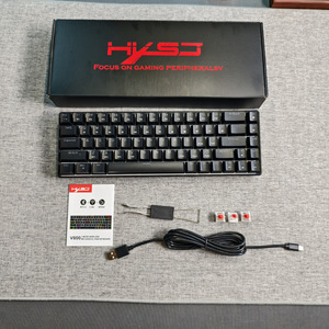 Furycube V68 68-Key Mechanical Gaming Keyboard Wired <b>USB</b>-<b>C</b> RGB Backlit Anti-Ghosting <b>Plug</b> Play Custom Rotary Knob PBT Keycaps - Product Image 5