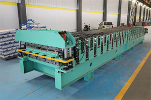 מכונת עיצוב גלילים לייצור יריעות קירוי דו-שכבתיות, מצופות, מגולוונות, מסוג IBR PBR RIB AG Panel R Ranel, בצורת רעפים מדורגים. - Product Image 4