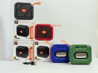 Mini haut-parleur Bluetooth sans fil avec éclairage LED RGB et fonction Airplay, puissance de sortie 5W, fonctionne sur batterie, avec horloge