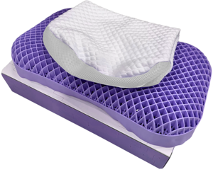 Oreiller en gel de latex TPE ergonomique avec mousse à mémoire de forme étanche sans pression pour une utilisation en <span class=keywords><strong>avion</strong></span> et en <span class=keywords><strong>hôtel</strong></span> offrant une protection cervicale - Product Image 1