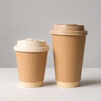 Gobelet à café isotherme jetable anti-fuite avec estampage à chaud pour boissons chaudes, thé au lait, personnalisable