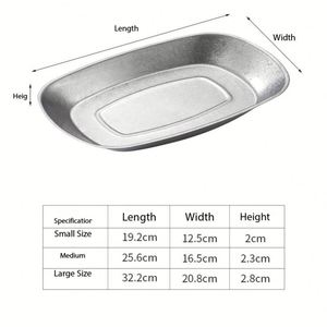 Assiette ovale rétro vintage personnalisée en acier inoxydable, style industriel, pour snacks américains, plateau à poulet frit pour restaurant et maison - Product Image 2