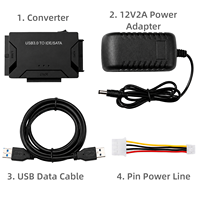 Adaptador USB 3.0 a IDE SATA para Disco Duro HDD SSD de 2.5 y 3.5 Pulgadas, Convertidor Externo