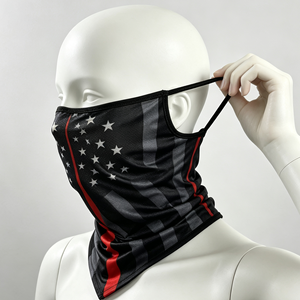 Cache-cou rafraîchissant en soie glacée à motif drapeau américain et cachemire, protection solaire UV, <span class=keywords><strong>cagoule</strong></span>, masque facial pour <span class=keywords><strong>moto</strong></span>, cyclisme, randonnée - Product Image 4