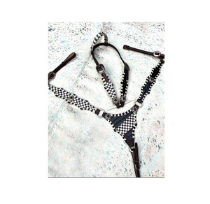 Ensemble de brides en cuir occidental léger de qualité supérieure avec collier de poitrine assorti du fournisseur indien - Product Image 4