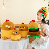 Mignon Transformation Hamburger Poulet Ours En Peluche Jouet Creative Wear-and-Off Poupée De Poulet pour Filles Dormir Oreiller Canapé