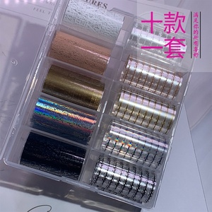 สติกเกอร์ฟอยล์ลายดาวตกแต่งเล็บ ฟอยล์สีทองสำหรับตกแต่งเจลขัดเงา - Product Image 4