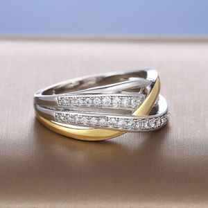 Anello con Design a Spirale Bicolore, Anello Classico da Dito per Donne - Product Image 5
