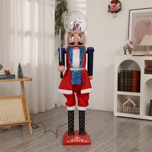 Cadeaux décoratifs de Noël faits à la main, casse-noisettes lumineux avec <span class=keywords><strong>effet</strong></span> de <span class=keywords><strong>neige</strong></span>, ornements artisanaux pour la maison et guirlandes de Noël - Product Image 6