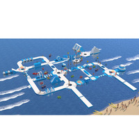 Extérieur à grande échelle personnaliser le parcours d'obstacles de parc aquatique gonflable de sports nautiques et de loisirs de lac pour flotter sur l'eau