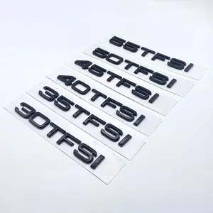 Letters Emblem Badge Car Styling Trunk Discharging Logo Sticker 30TFSI 35TFSI 40TFSI 45TFSI 50TFSI 55TFSI for Audi Glossy Black