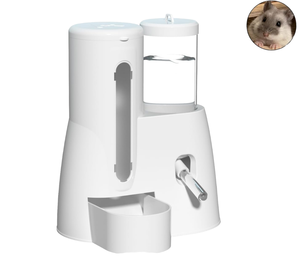 Lujosa y Elegante Botella de Agua 2 en 1 Antigoteo para Animales Pequeños con Dispensador Automático de Comida para Hámsters Sírios y Enanos - Product Image 1