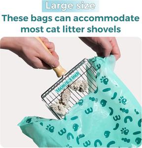 Cornstarch-Based Cat Litter & Dog Poop Bags with Handle, Extra Thick Leak-Proof Waste Bags for Cats and Dogs, Lavender Scent - Product Image 3