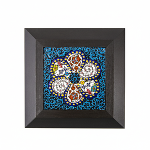 Azulejo Decorativo de Pared de Cerámica Pintado a Mano Turco, Enmarcado, 10x10 cm, de Turquía - Product Image 2
