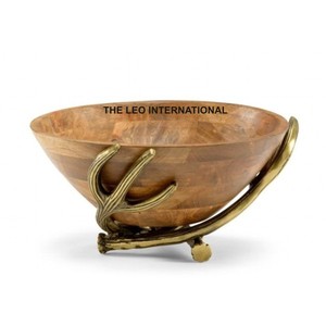 Cuenco Decorativo de Aluminio con Forma Geométrica Redonda, Acabado en Negro y Dorado, Estilo Moderno y Lujoso para el Hogar - Product Image 2