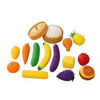 Ensemble de jouets sensoriels réalistes en forme de fruits et légumes, en TPR à remontée lente, pour le soulagement du stress
