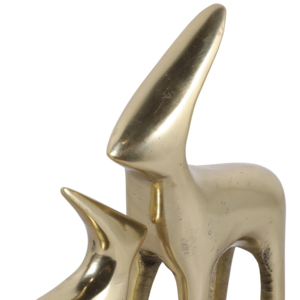 Scultura di cervo in metallo su base di marmo per decorare la casa, il soggiorno o l'ufficio - Product Image 6