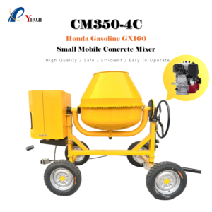 เครื่องผสมปูนซีเมนต์ขนาดเล็กแบบพกพาสำหรับโรงงาน ใช้เครื่องยนต์ดีเซล 350 ลิตร สำหรับฟาร์ม มอเตอร์ 6 แรงม้า ความเร็ว 5 เมตร/ชั่วโมง ประสิทธิภาพสูง - Product Image 5