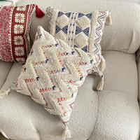 Innermor Luxe Boho Décor À La Maison Marocain Chauffé Festival Motif Jacquard Polyester Broderie Coussin Couvre