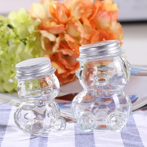 40Ml 80Ml 160Ml 320Ml Glass Candy Jar Honey <strong>Bear</strong> <strong>Bottle</strong> With Lid Cap - Product Image 4
